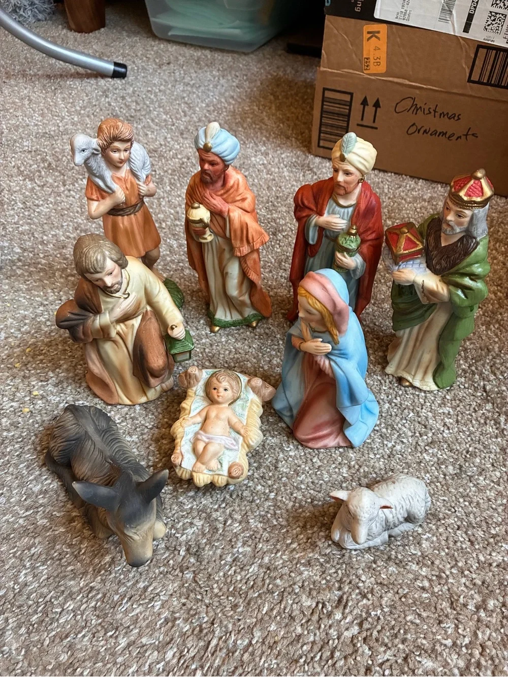 Vintage Homco 5216 Christmas Nativity Set